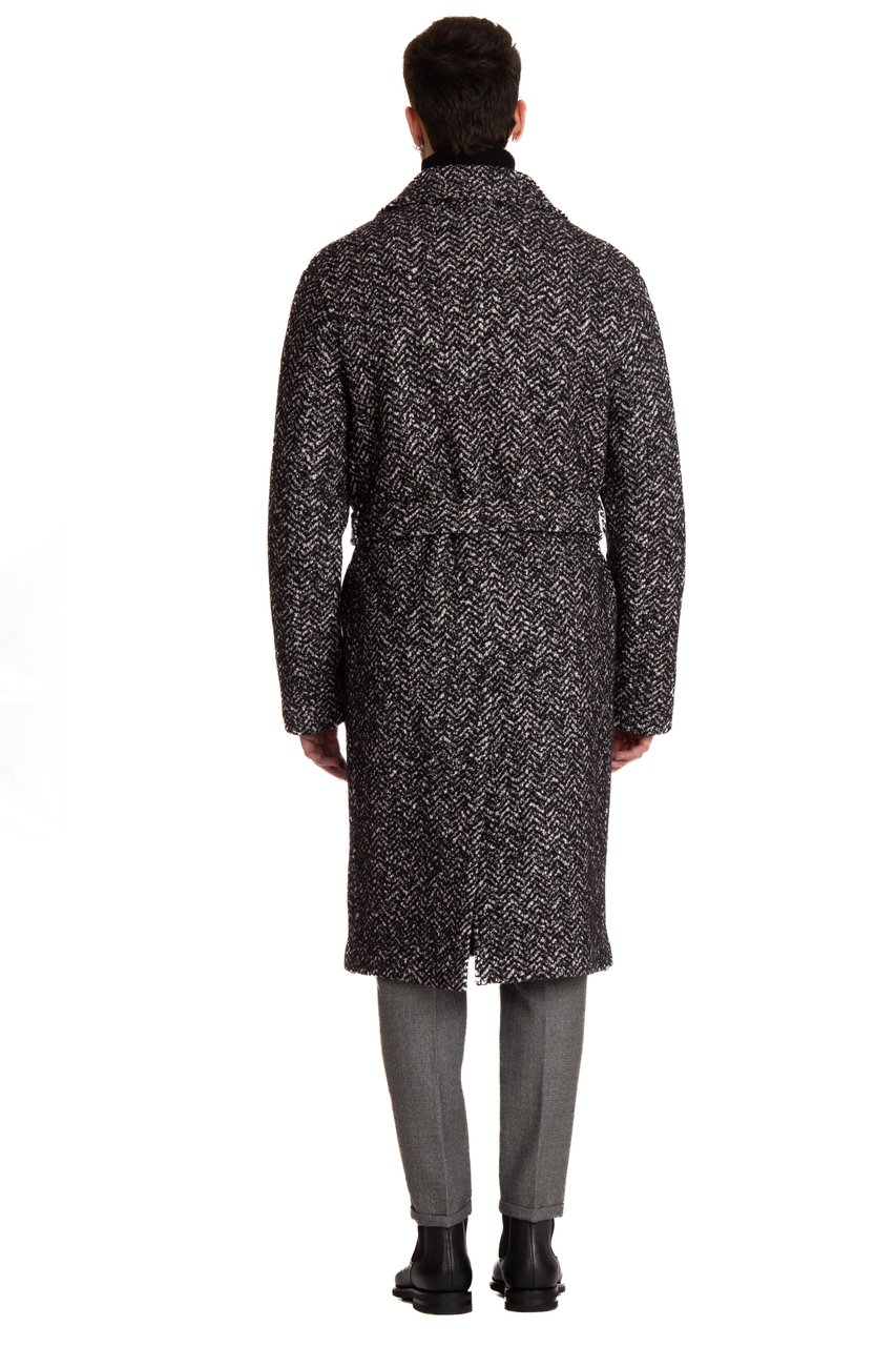Tagliatore Royce Wool-Cotton Double-Breasted Coat Grijs