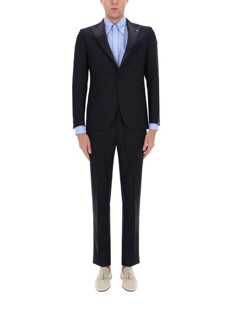Tagliatore Bruce Tuxedo Virgin Wool Suit Zwart