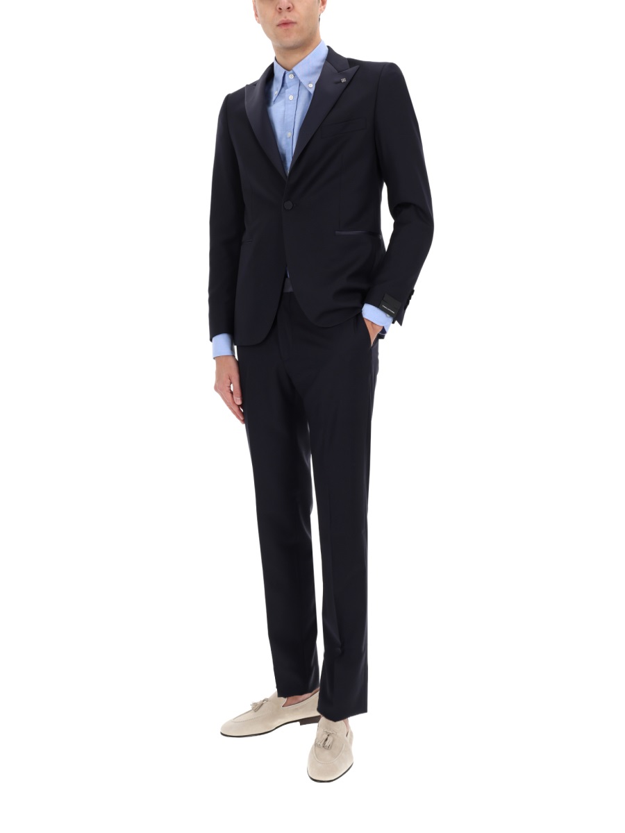 Tagliatore Bruce Tuxedo Virgin Wool Suit Zwart