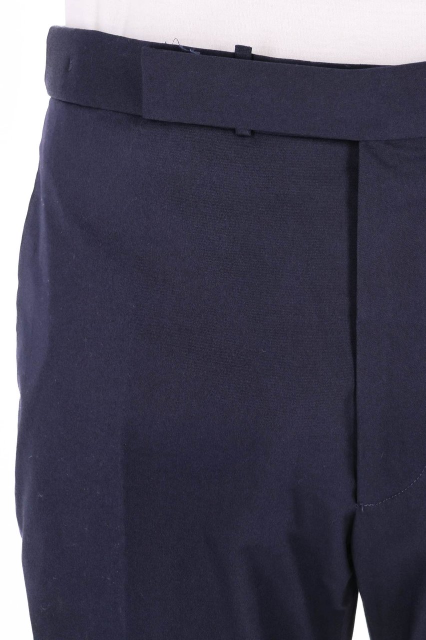 Tagliatore Cotton Twill Trousers Zwart