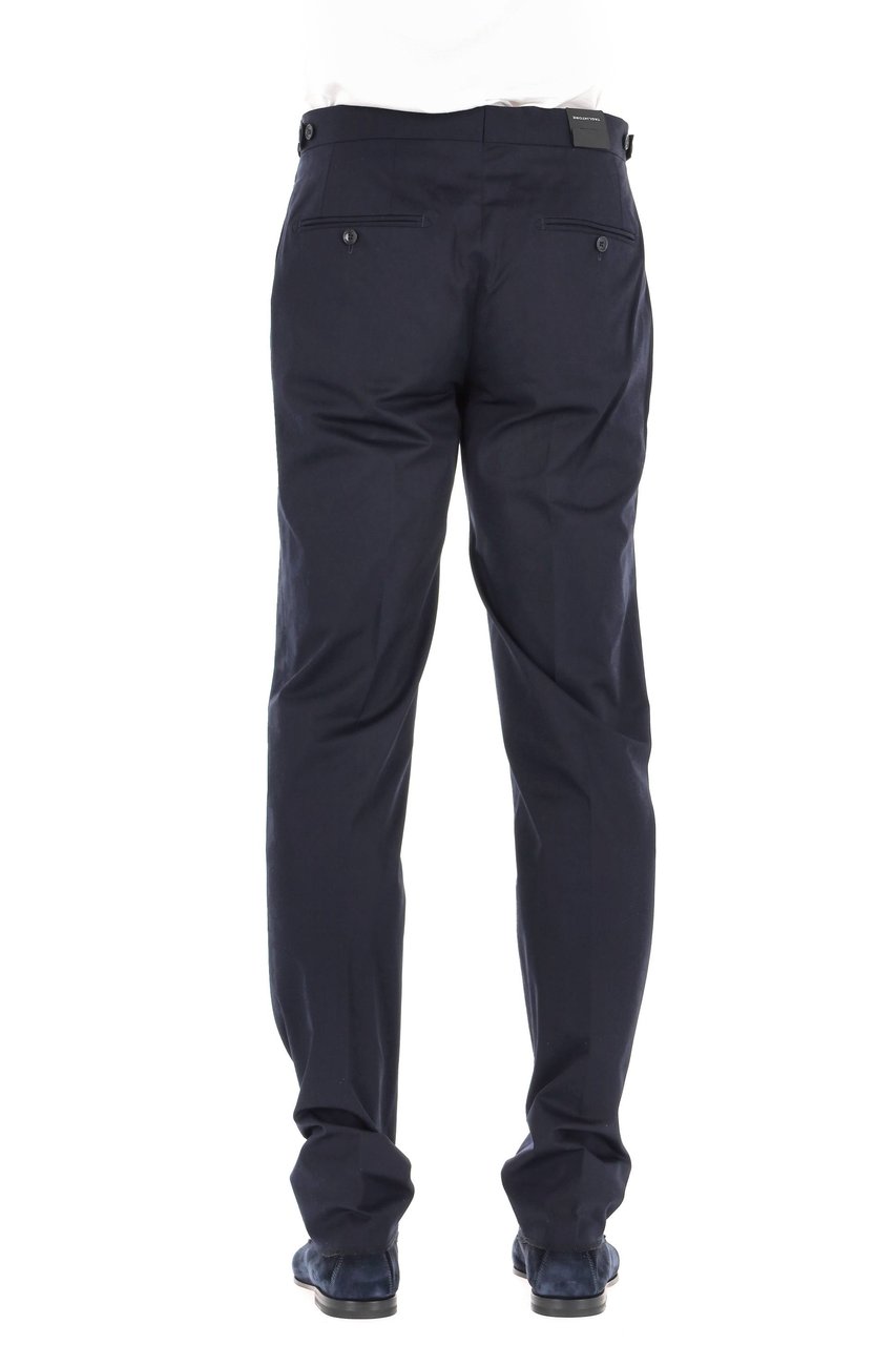 Tagliatore Cotton Twill Trousers Zwart