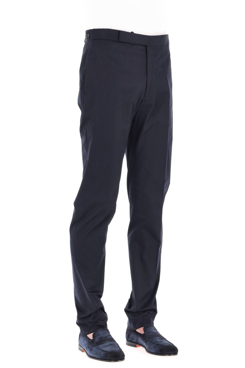Tagliatore Cotton Twill Trousers Zwart