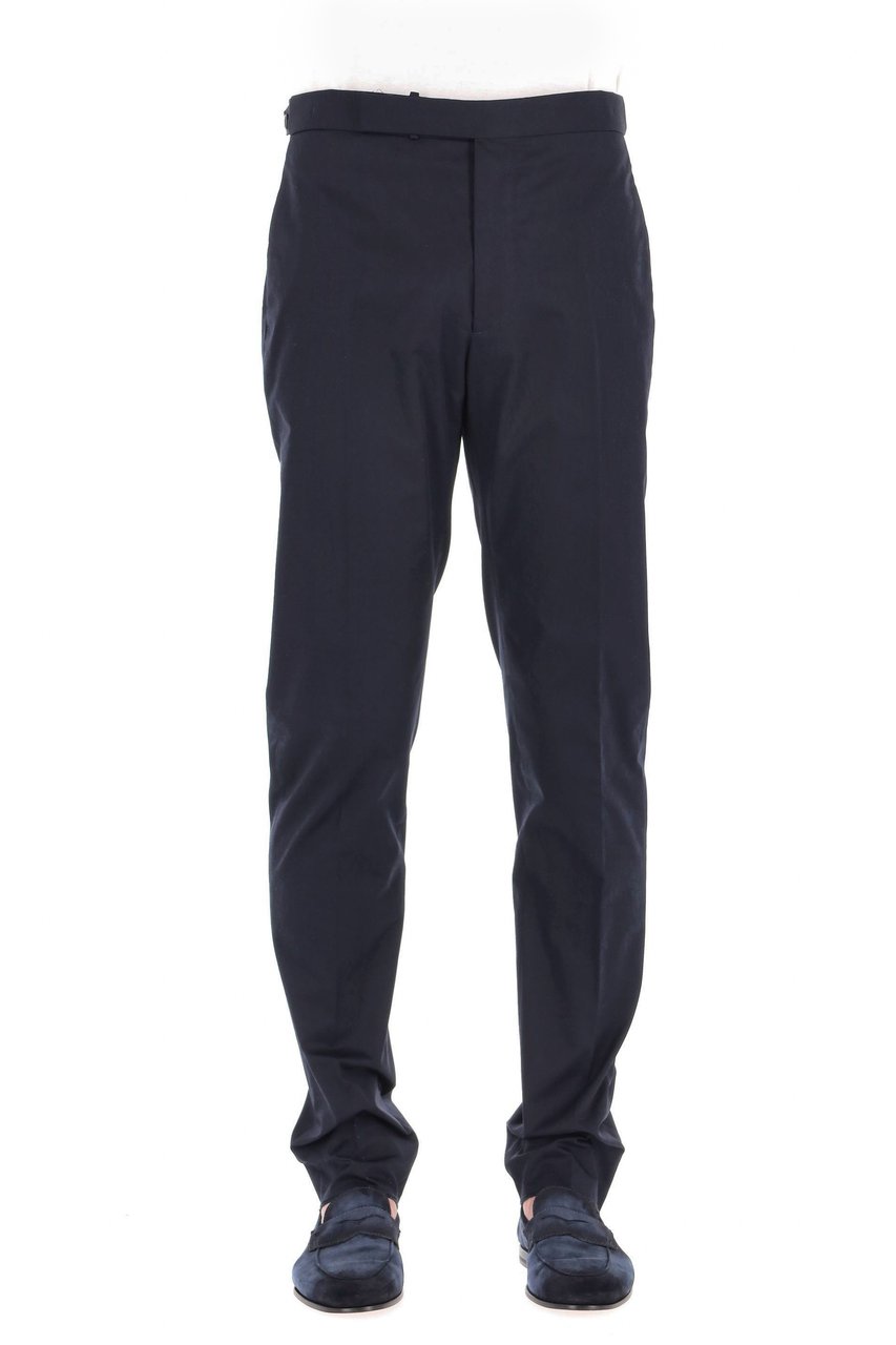 Tagliatore Cotton Twill Trousers Zwart