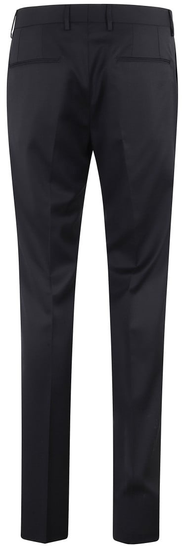 Tagliatore Tapered Tag Virgin Wool Pants Blauw