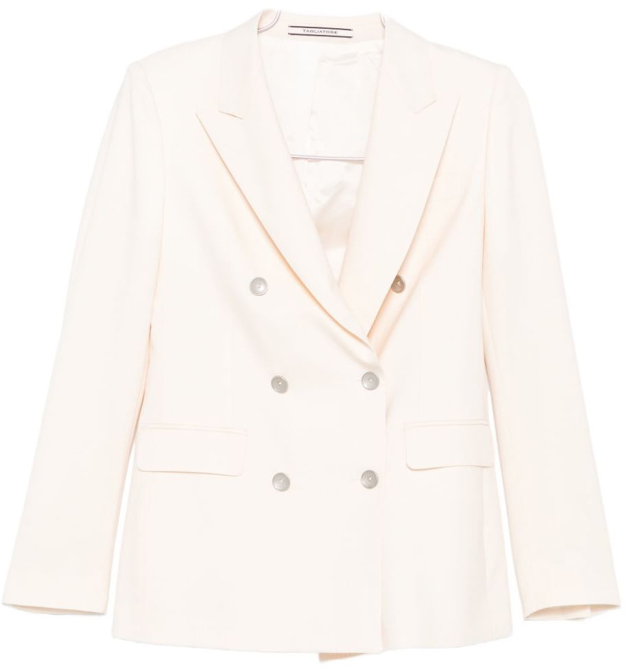Tagliatore Dresses Cream Wit