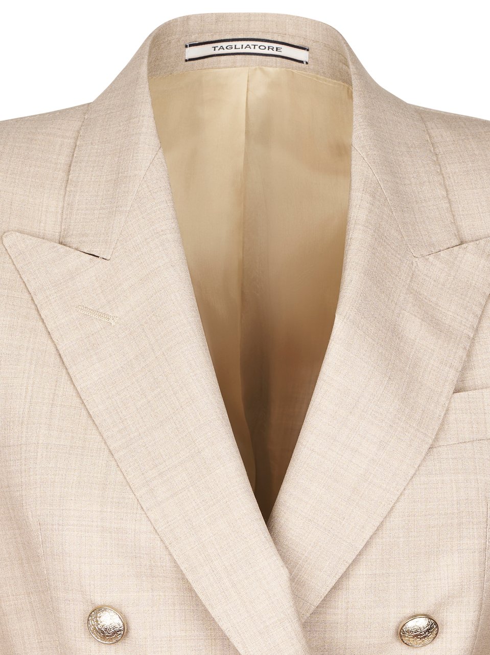 Tagliatore Double-Breasted Blazer and Trousers Set Neutraal