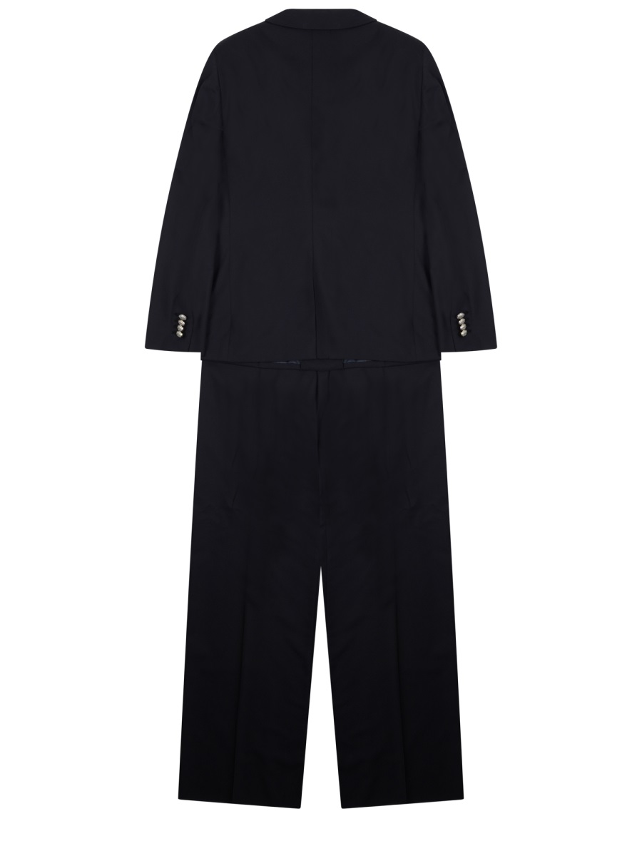 Tagliatore Virgin Wool Silk Double Suit Zwart