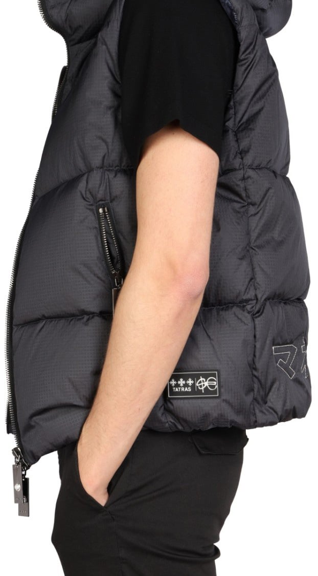 Tatras Hooded High Neck Padded Vest Zwart