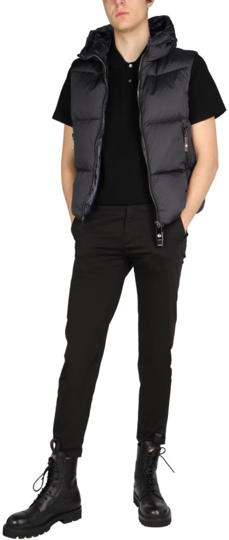 Tatras Hooded High Neck Padded Vest Zwart