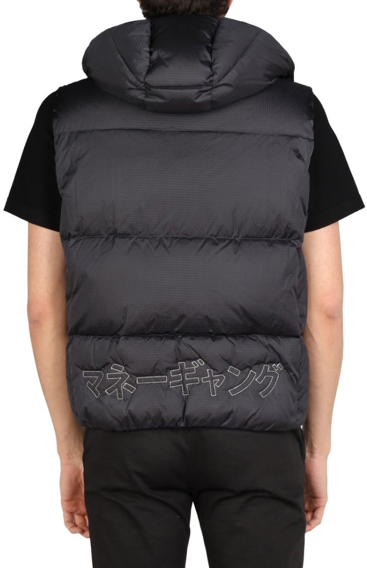 Tatras Hooded High Neck Padded Vest Zwart