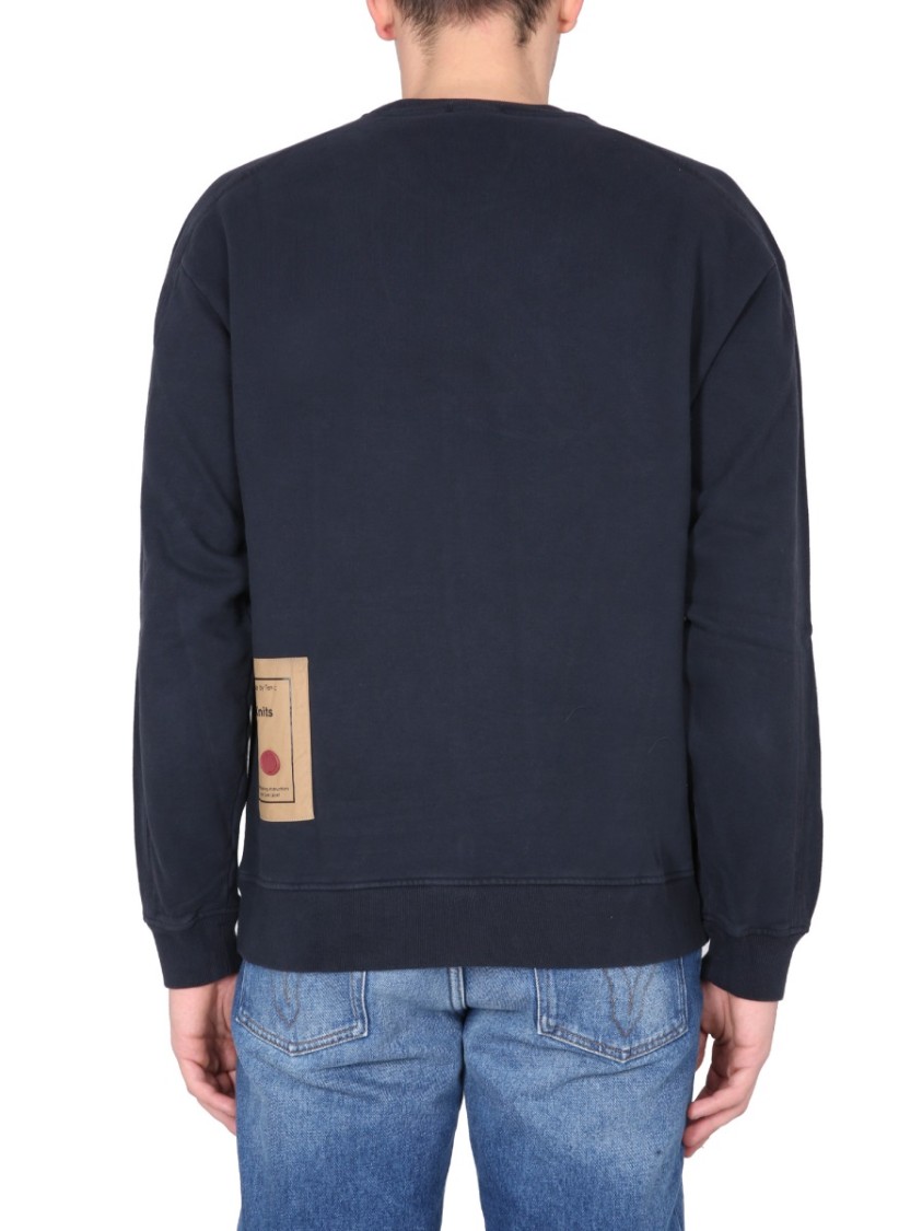 Ten C Relaxed Fit Crewneck Sweatshirt Zwart