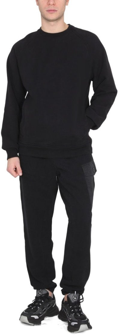 Ten C Relaxed Fit Crewneck Sweatshirt Zwart