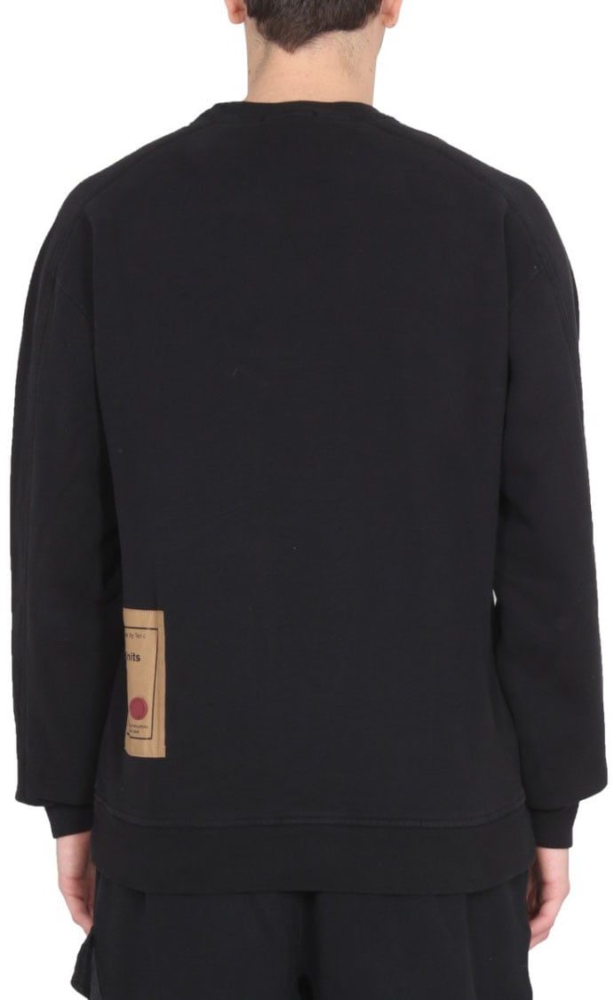 Ten C Relaxed Fit Crewneck Sweatshirt Zwart
