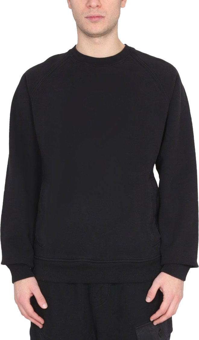 Ten C Relaxed Fit Crewneck Sweatshirt Zwart