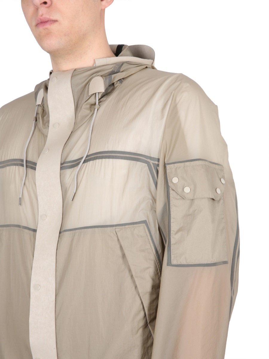 Ten C Bonded Anorak Jacket with Adjustable Hood Neutraal