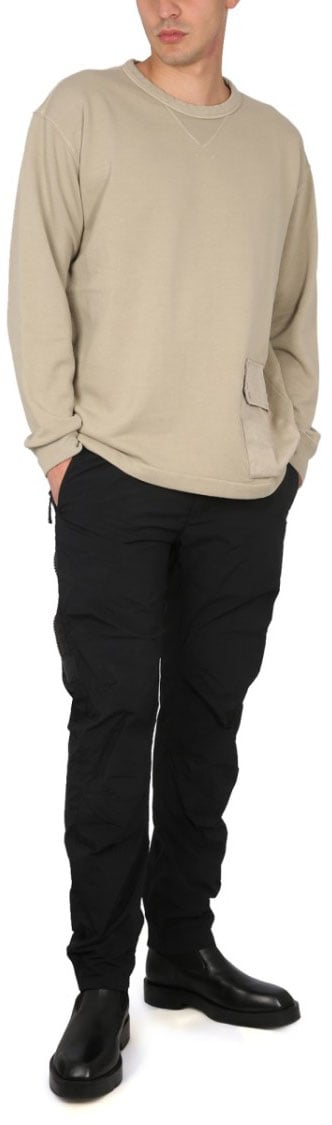 Ten C Relaxed Fit Cotton Sweatshirt Neutraal
