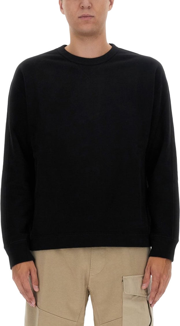 Ten C Black Regular Fit Sweatshirt Zwart