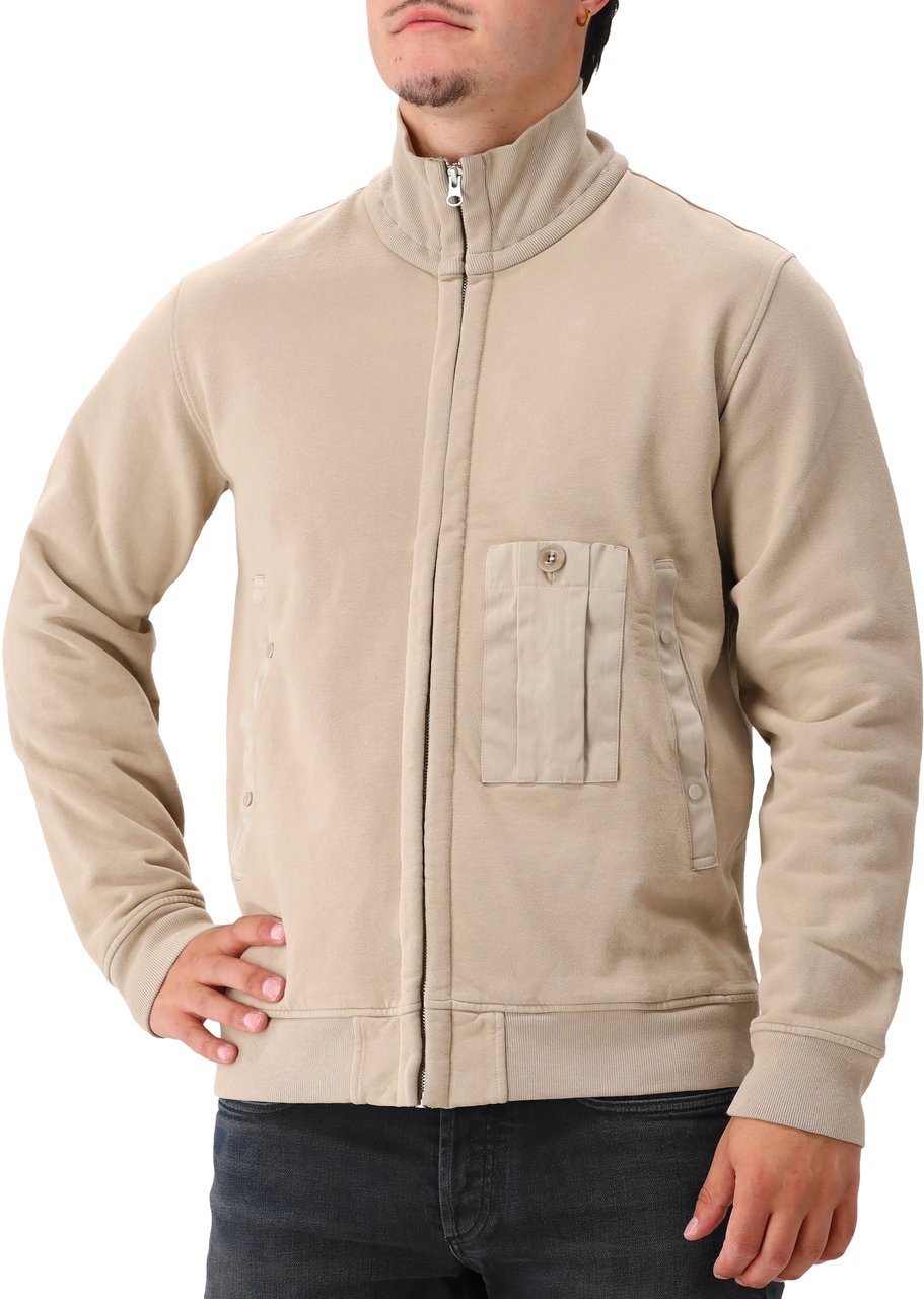 Ten C Ten-C Vest Bruin Felpa Aperta Bruin