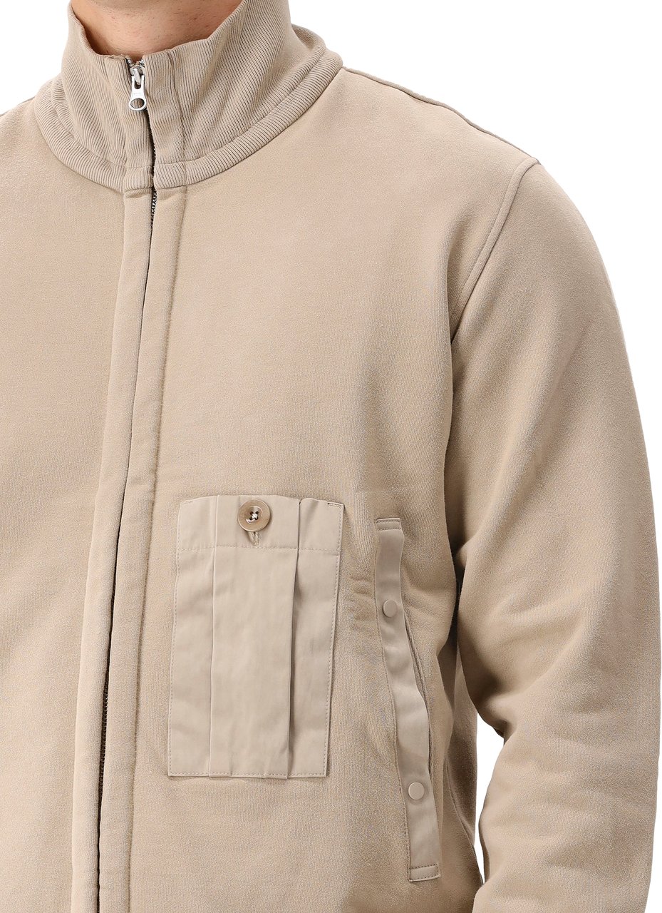 Ten C Ten-C Vest Bruin Felpa Aperta Bruin