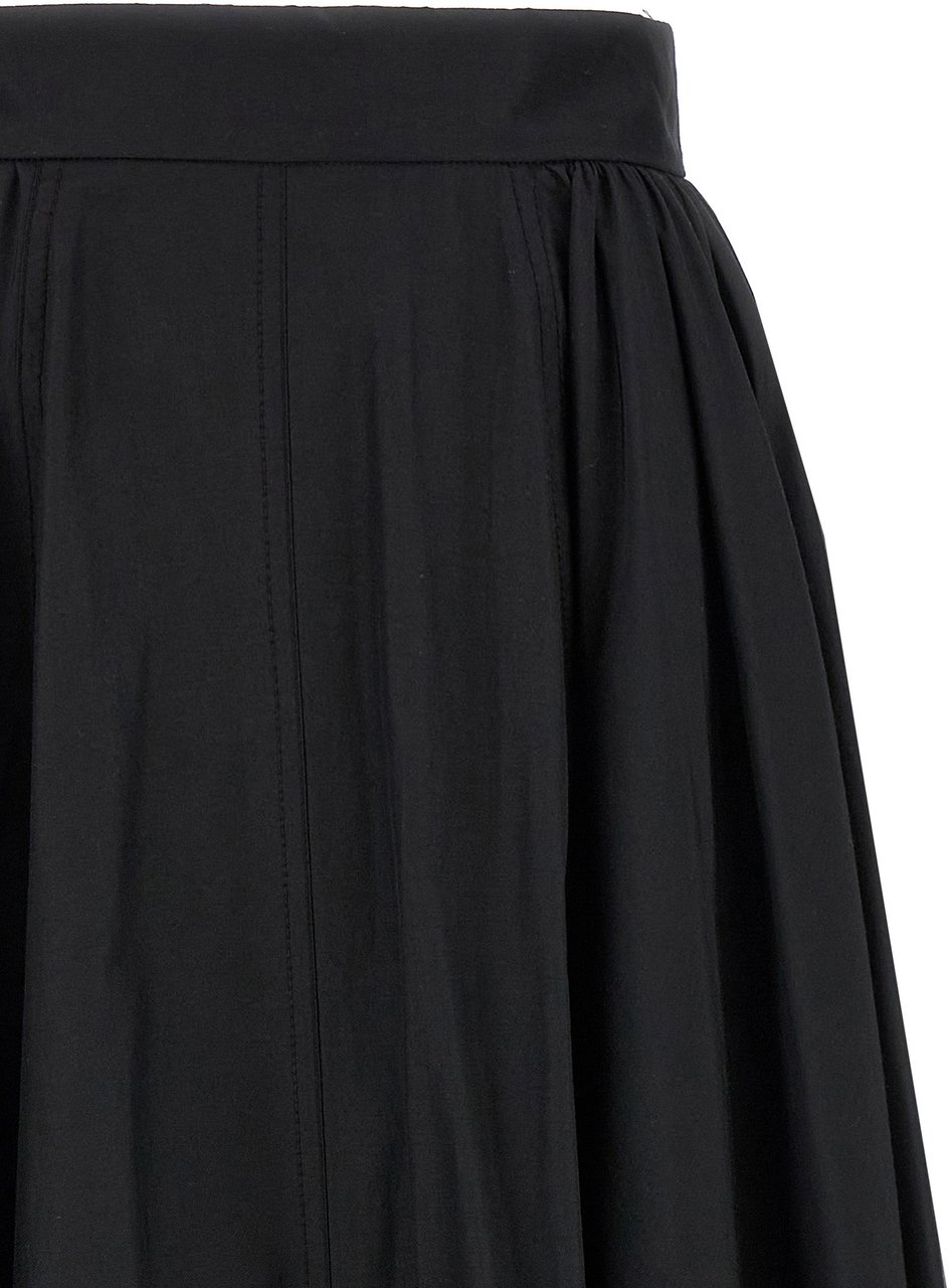 The Andamane Black Polyester Mini Skirt Zwart