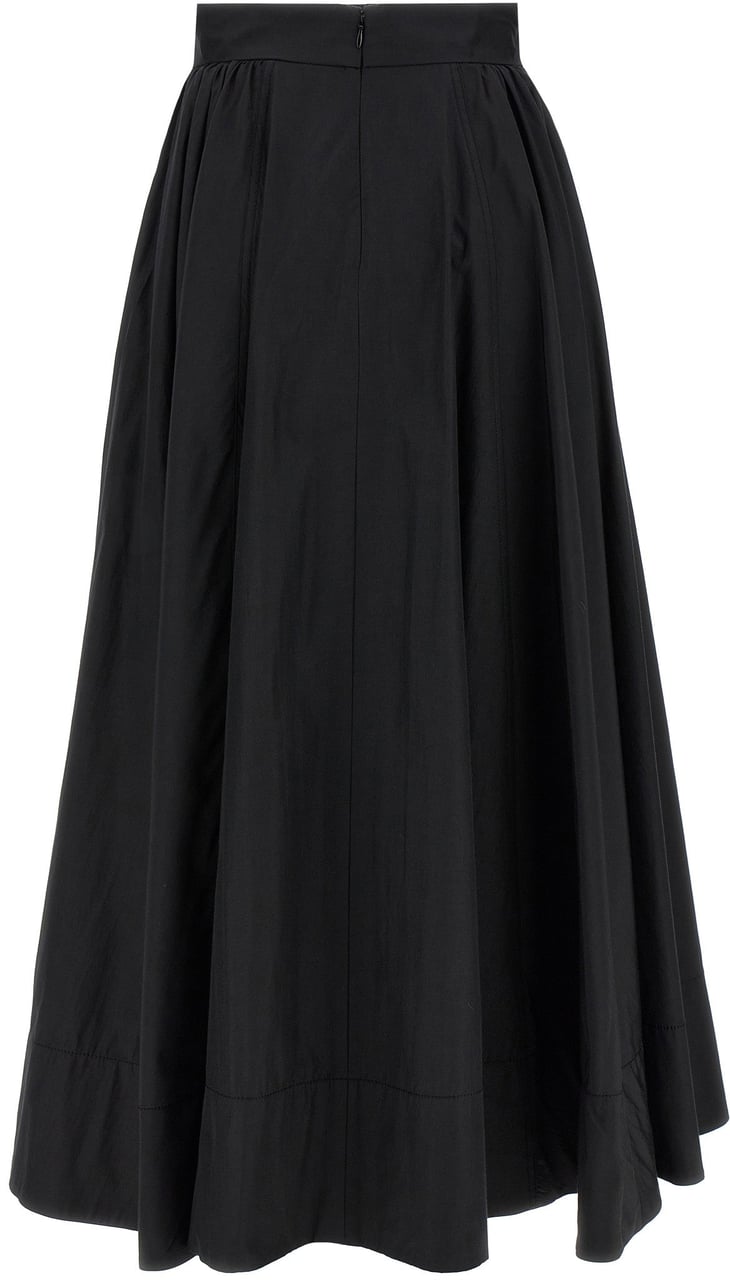 The Andamane Black Polyester Mini Skirt Zwart