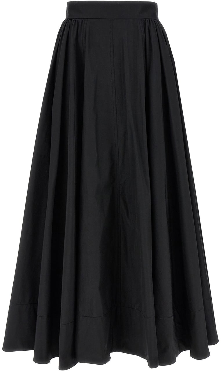 The Andamane Black Polyester Mini Skirt Zwart