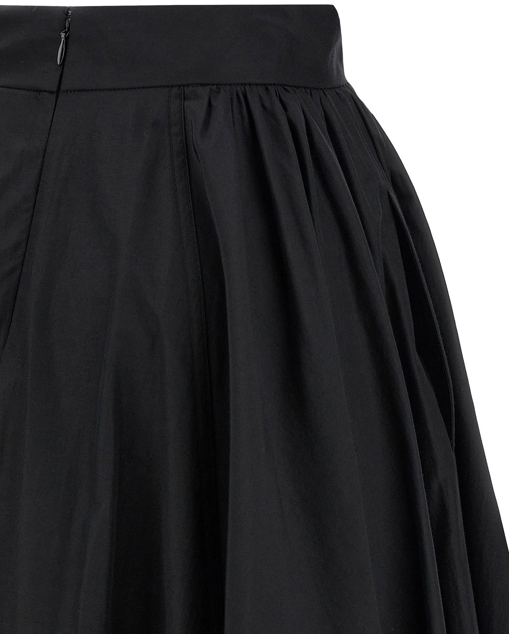 The Andamane Black Polyester Mini Skirt Zwart