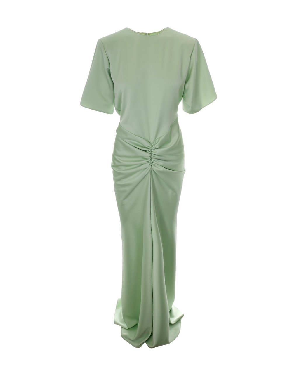 The Andamane Maxi Dress with Pronounced Shoulders Groen