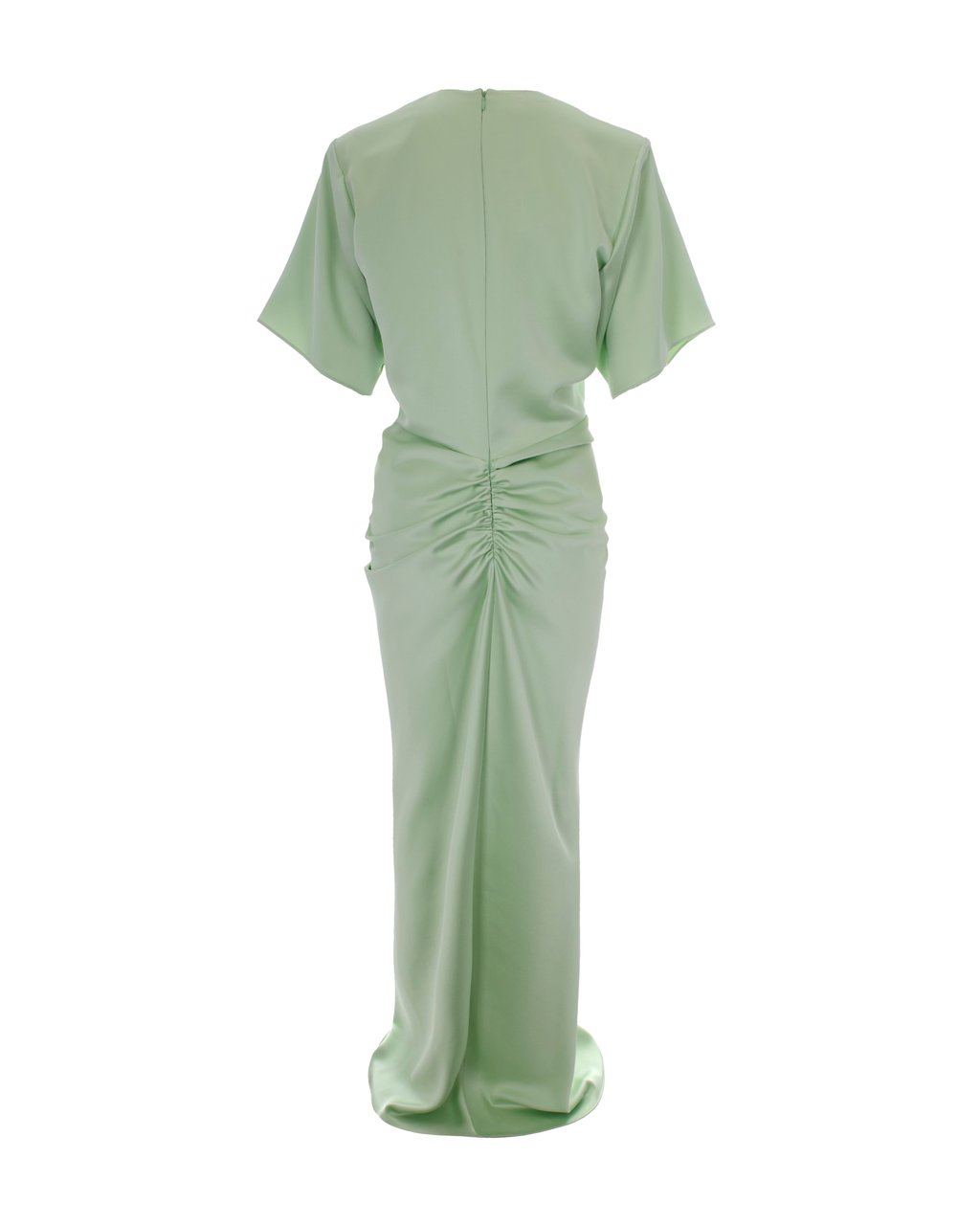 The Andamane Maxi Dress with Pronounced Shoulders Groen