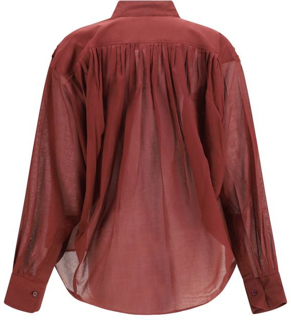 The Andamane Bordeaux Cotton Shirt Maroon