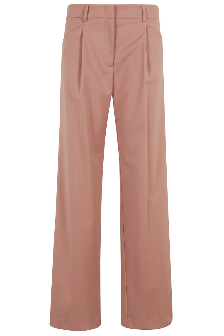 The Andamane High-Waisted Gabardine Trousers Roze