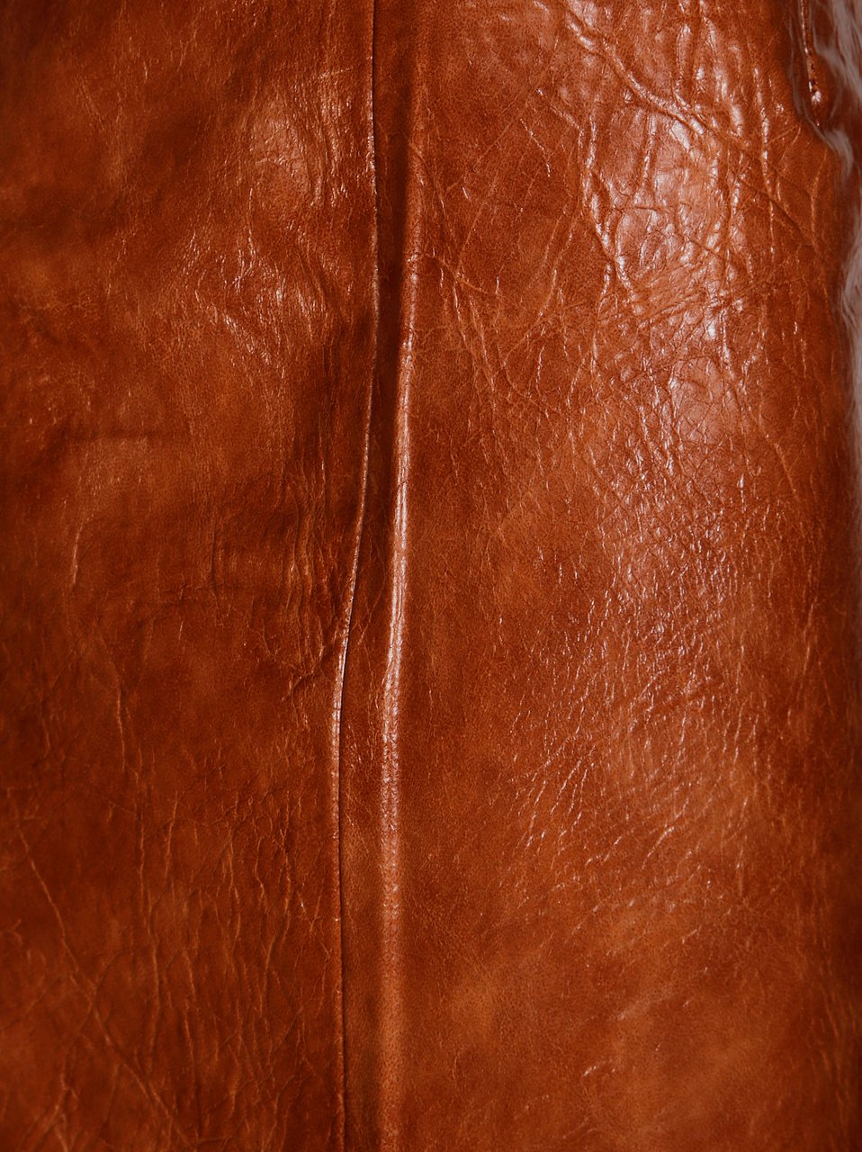The Andamane Textured Leather-Like Mini Skirt Bruin