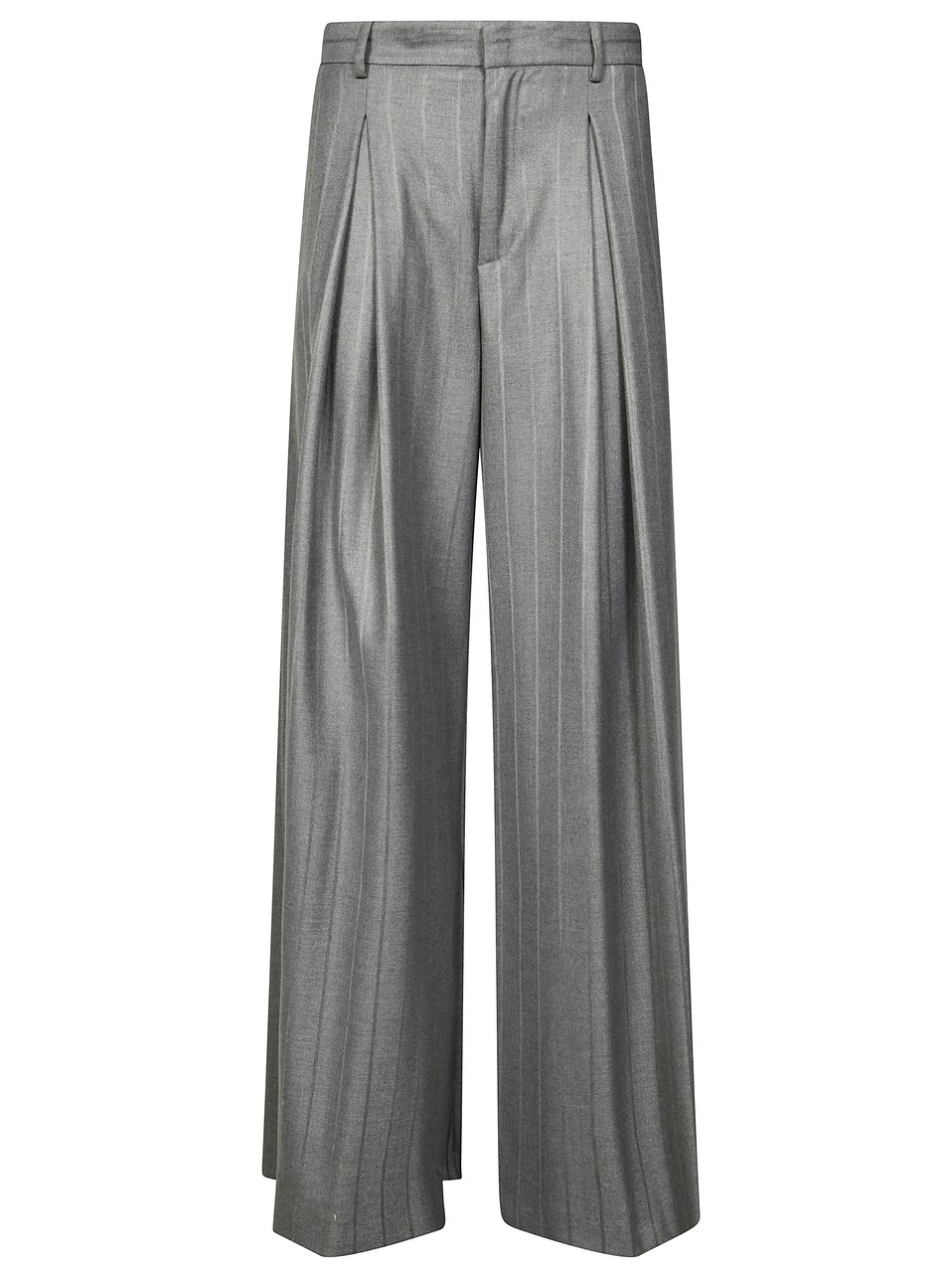 The Andamane Wide-Leg Palazzo Pants with Vertical Pinstripes Grijs