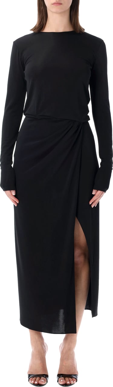 The Andamane New Gia Midi Dress Nero Zwart