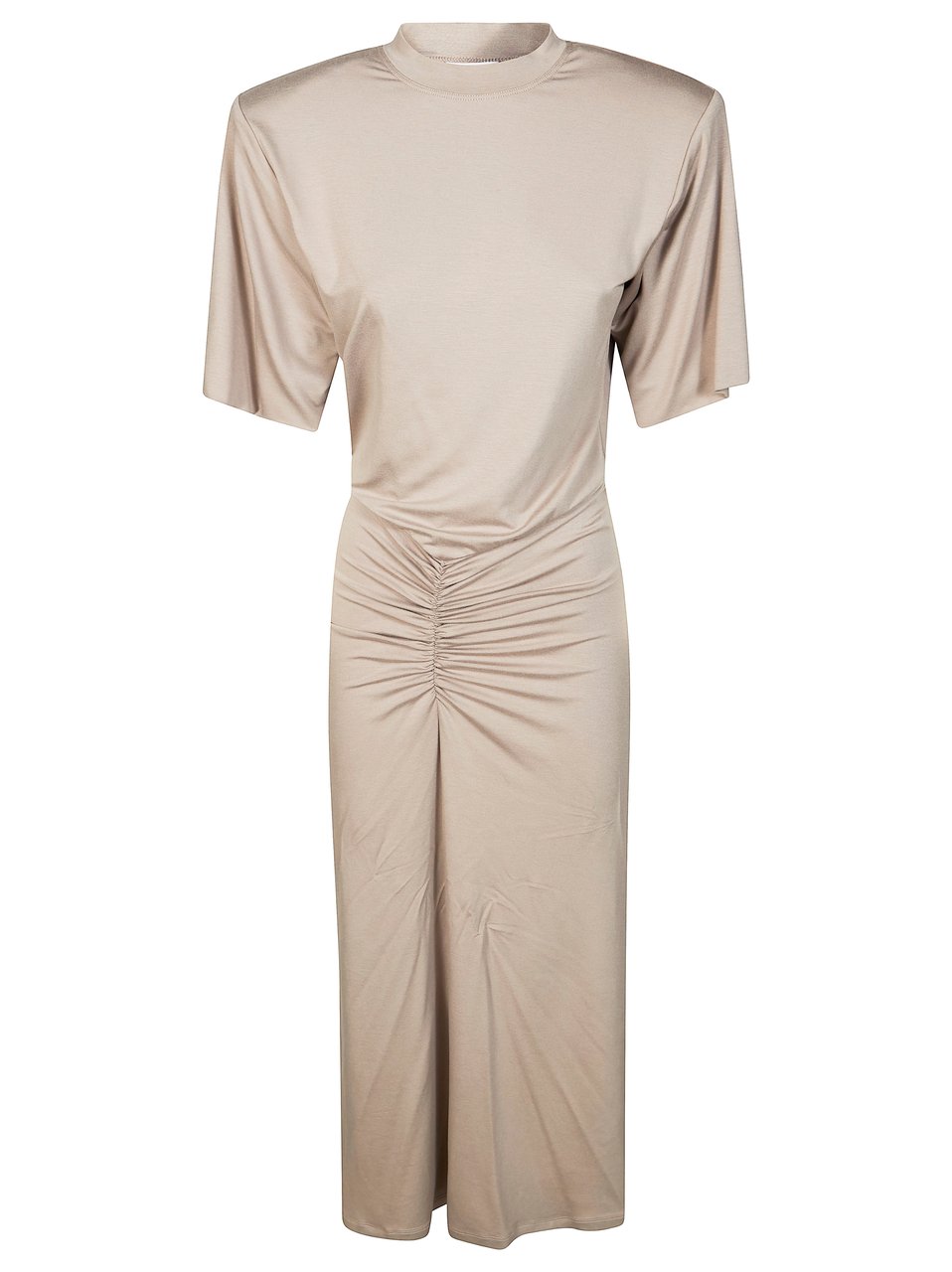 The Andamane High Neck Fitted Center Center Dress Neutraal