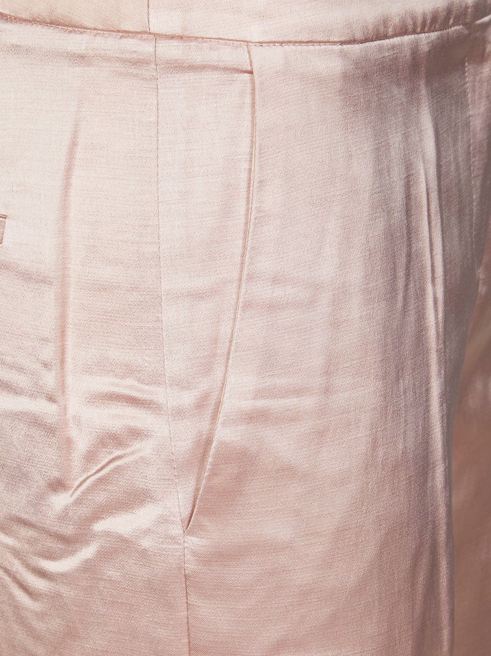 The Andamane Viscose Blend Sleek Side Pockets Pants Roze