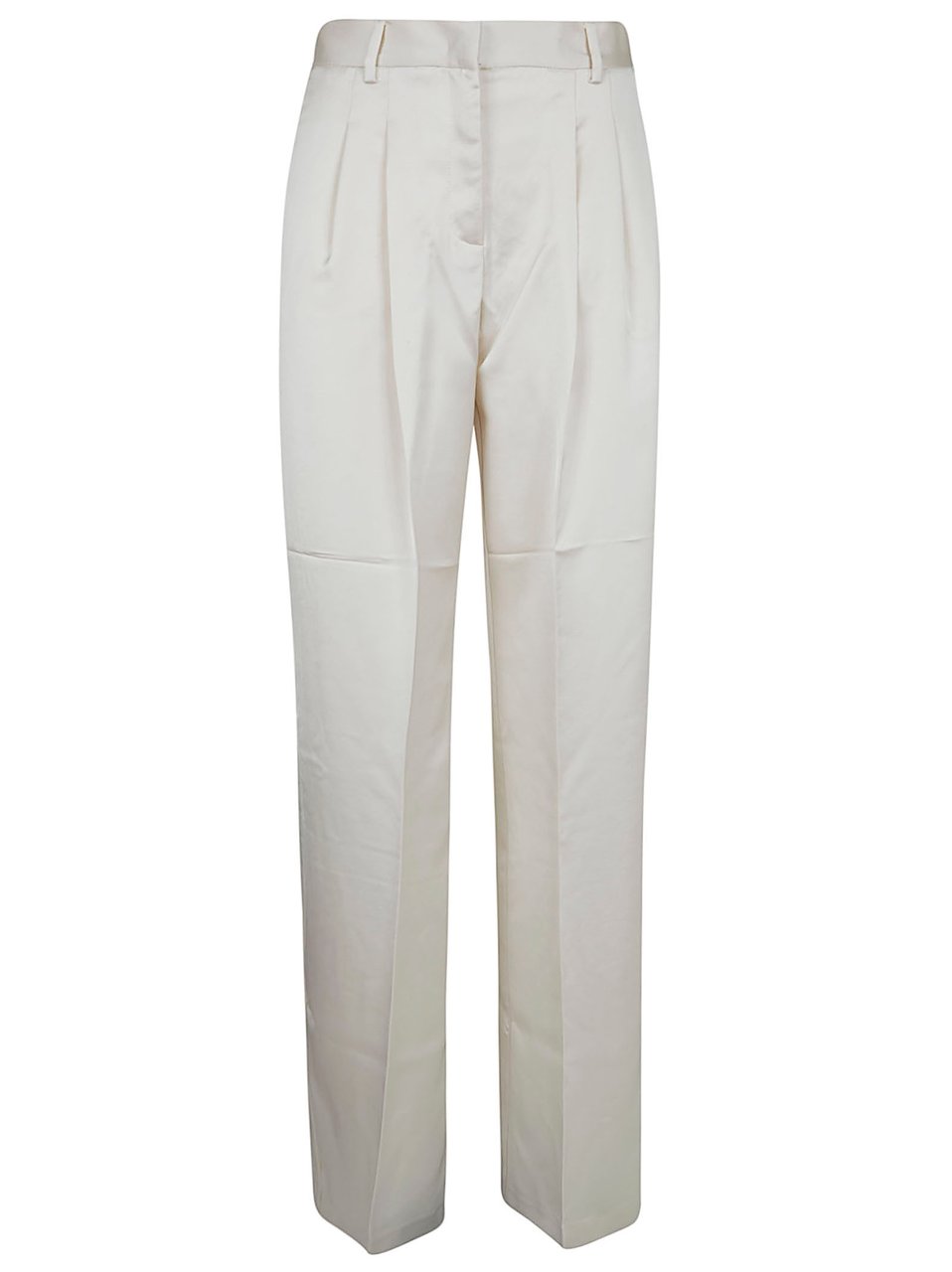 The Andamane High-Waisted Satin Trousers with Tailored Silhouette Wit