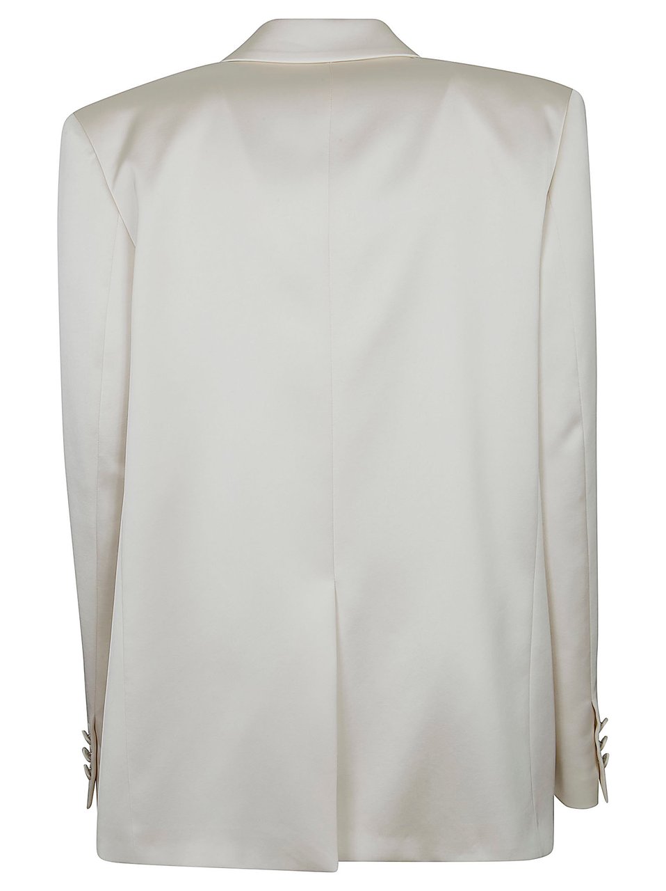 The Andamane Oversized Satin Blazer with Peak Lapels and Structured Silhouette Wit
