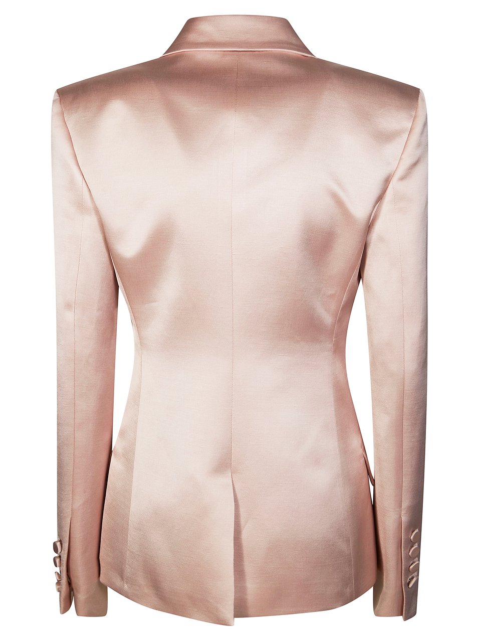 The Andamane Lustrous Single Button Notched Lapel Blazer Roze