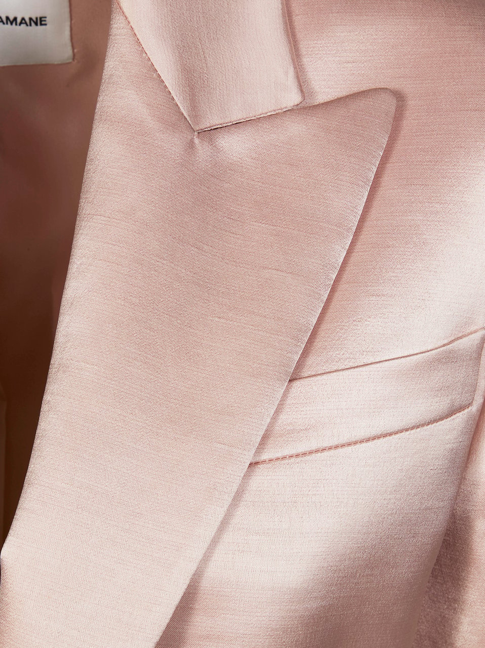 The Andamane Lustrous Single Button Notched Lapel Blazer Roze