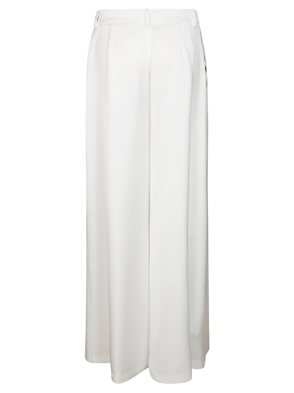 The Andamane White Wide-Leg Trousers with High Waist Wit