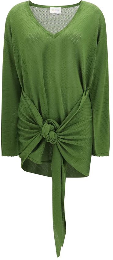 The Attico Bicolor Viscose Casual Dress Divers