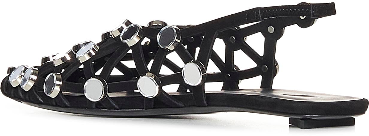 The Attico Flat Shoes Black Zwart