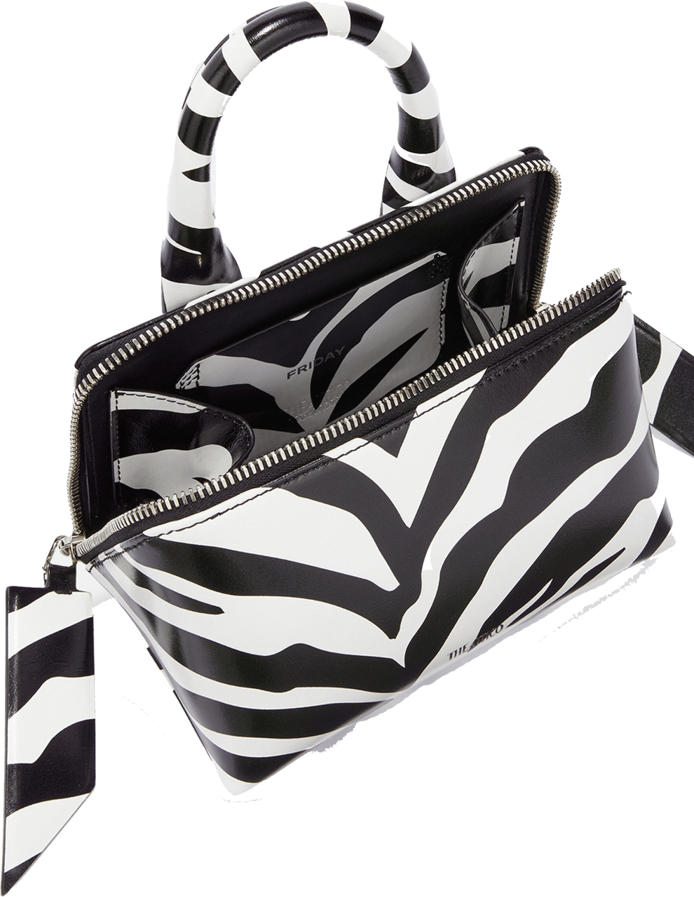 The Attico Friday Mini Bag Black White Wit