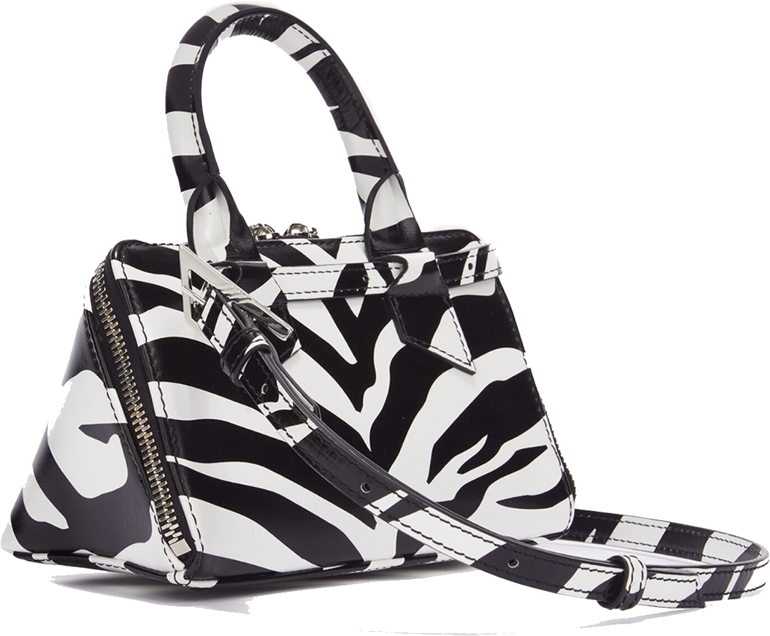 The Attico Friday Mini Bag Black White Wit