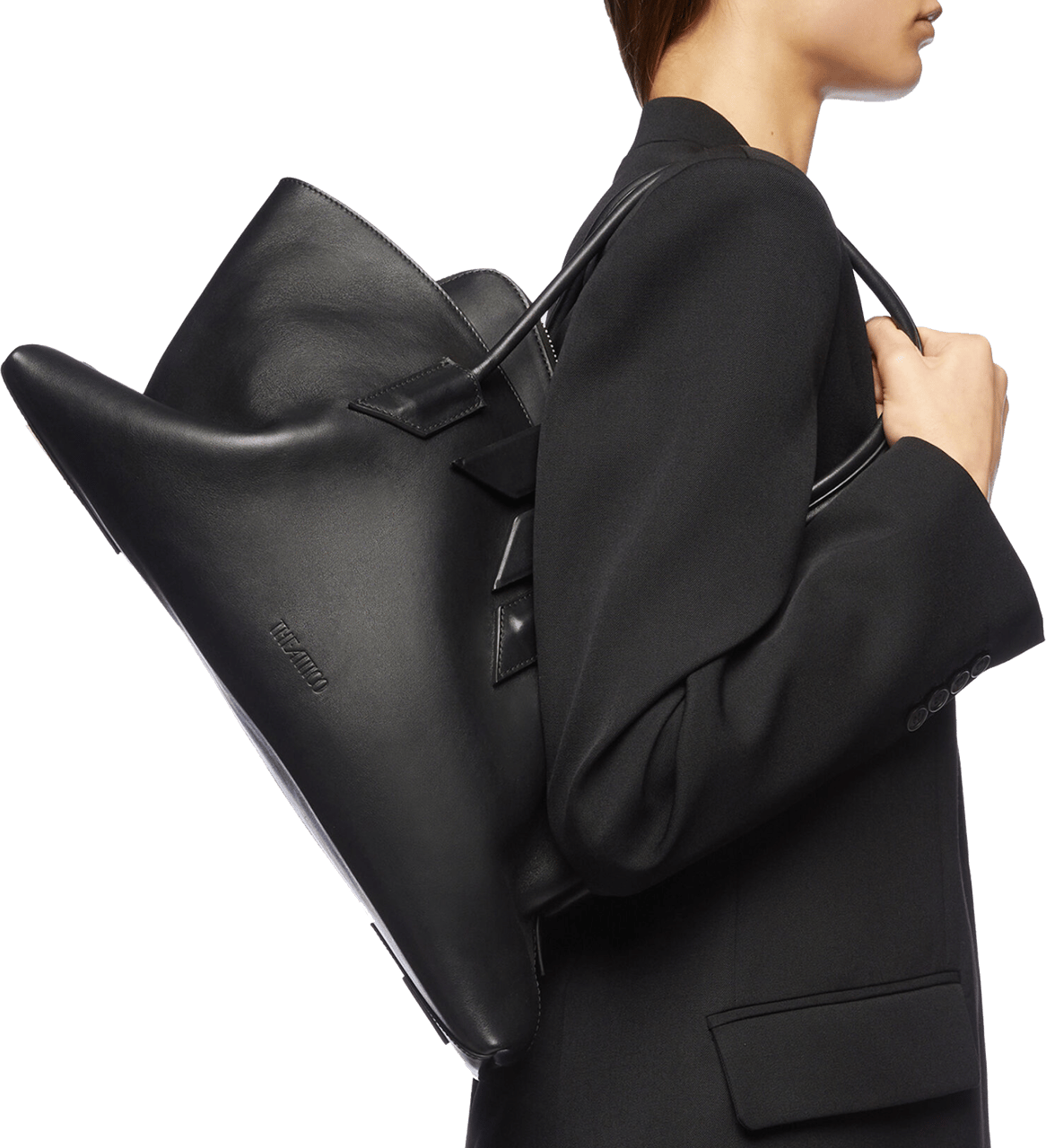The Attico Passeggiata Medium Black Zwart