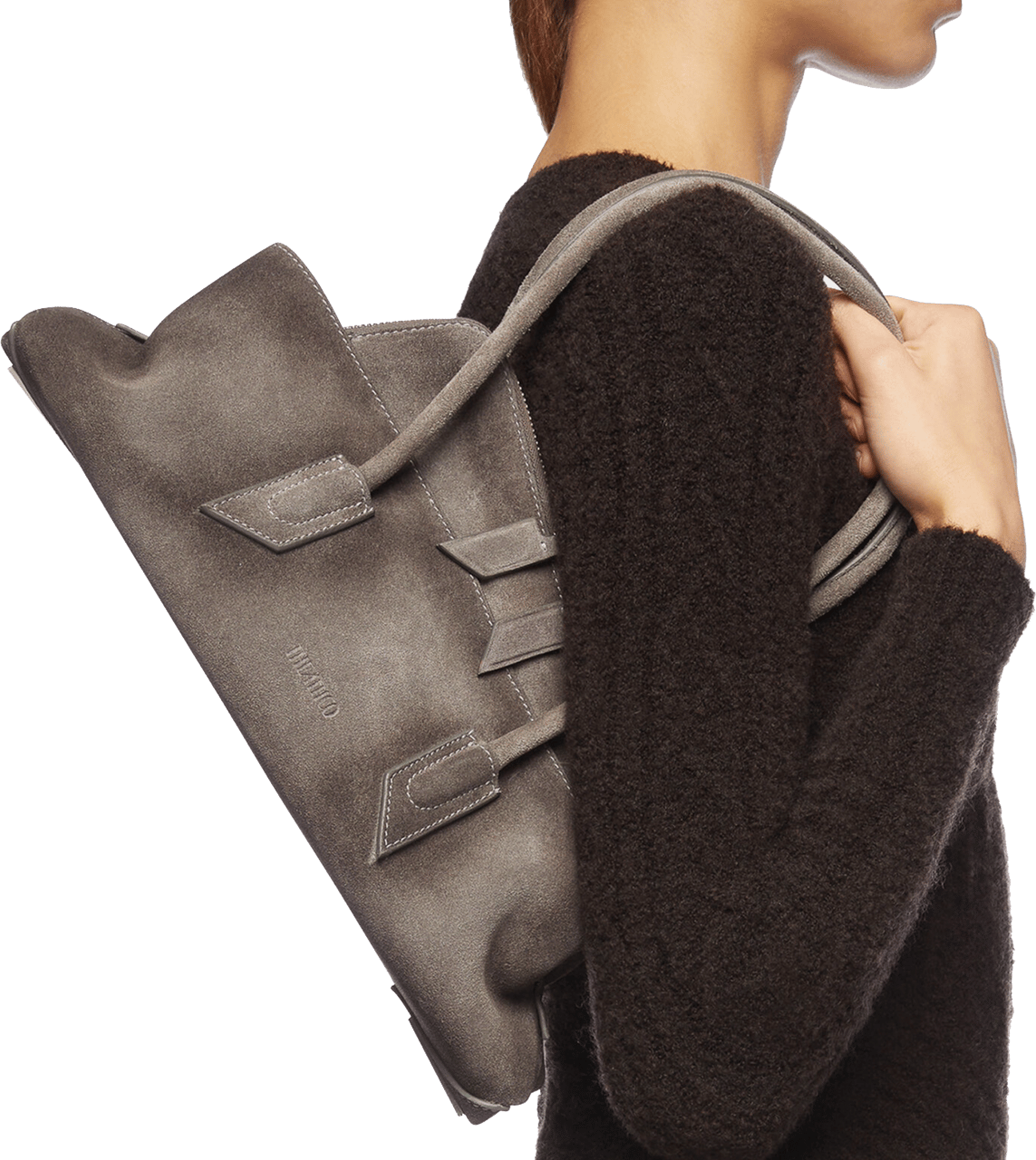 The Attico Passeggiata Small Grey Grijs