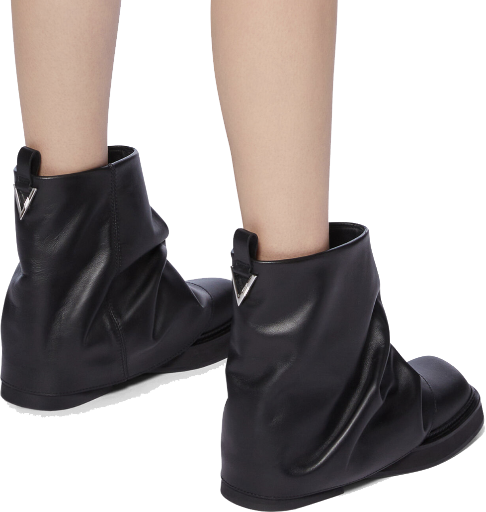 The Attico Mini Robin Combat Black Zwart