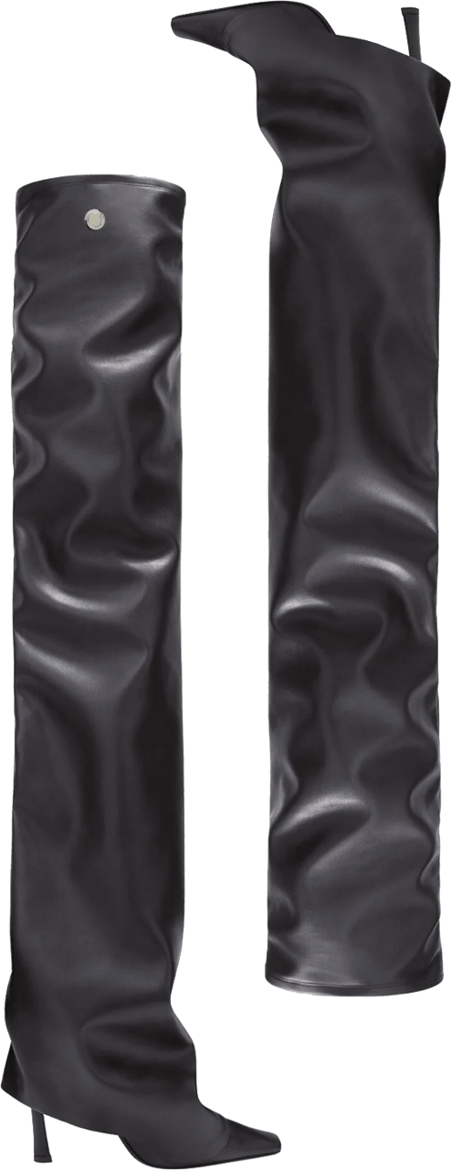 The Attico Robin Otk Thigh High Boots Black Zwart