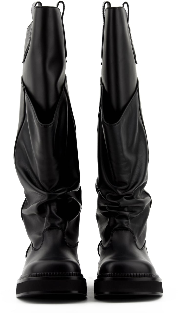 The Attico Le Passegiata Biker Boot Black Zwart